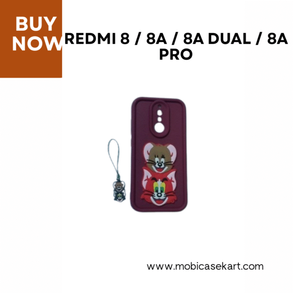 Tom & Jerry Cartoon Printed Back Cover for Redmi 8 / 8A / 8A Dual / 8A Pro – Soft TPU Case with HD Print & Shockproof Protection