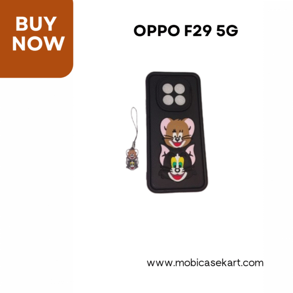 Tom & Jerry Cartoon Printed Back Cover for OPPO F29 5G – Soft TPU Shockproof Case with HD Artwork