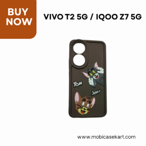 Vivo T2 5G / iQOO Z7 5G Tom & Jerry Cartoon Printed Soft Back Cover – Cute Silicone Case
